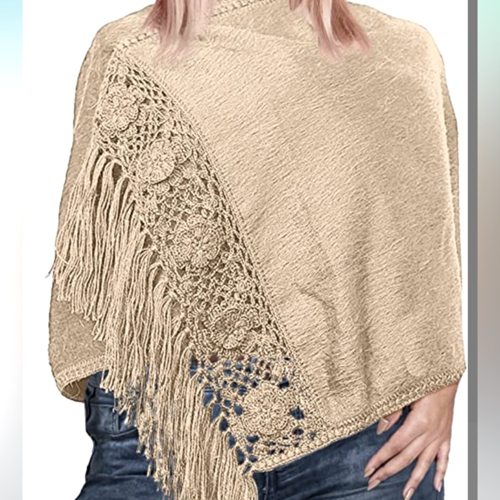 🧣 Peruvian Beige Alpaca Wrap